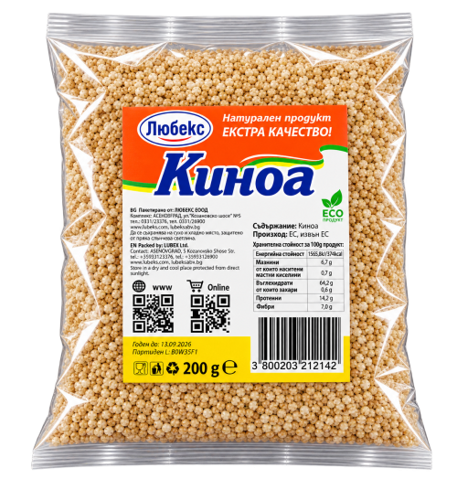 КИНОА 0,200 КГ ЛЮБЕКС